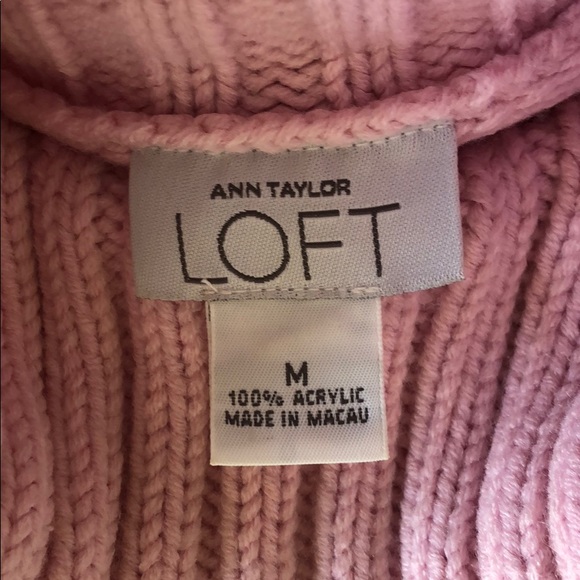 Pink Ann Taylor Loft Turtleneck Sweater - Picture 2 of 3